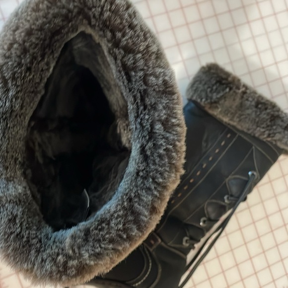 Blondo Tall Boots 7 1/2 Aqua Protect Tall Lace Up EUC - Picture 10 of 11